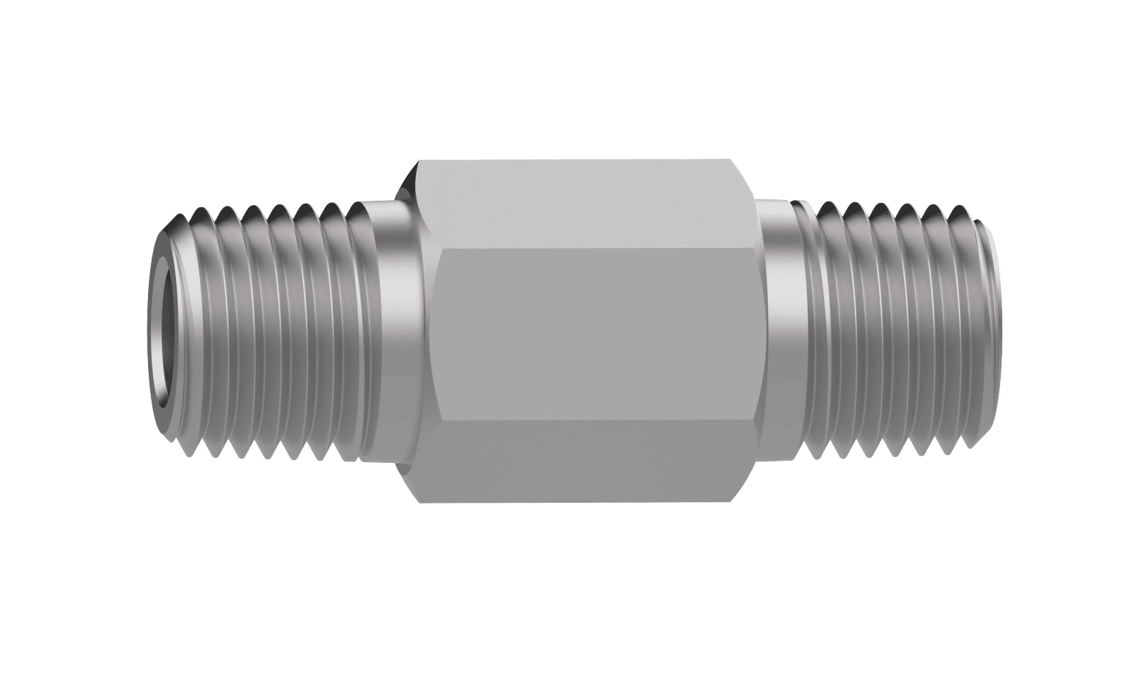 SS316L JPE 公称管螺纹六角双外螺纹3/8"NPT