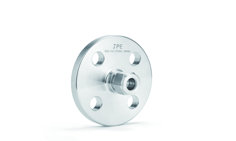 SS316L JPE 法兰转换接头1/4"卡套*1/2"RF CLASS 300 ASME B16.5