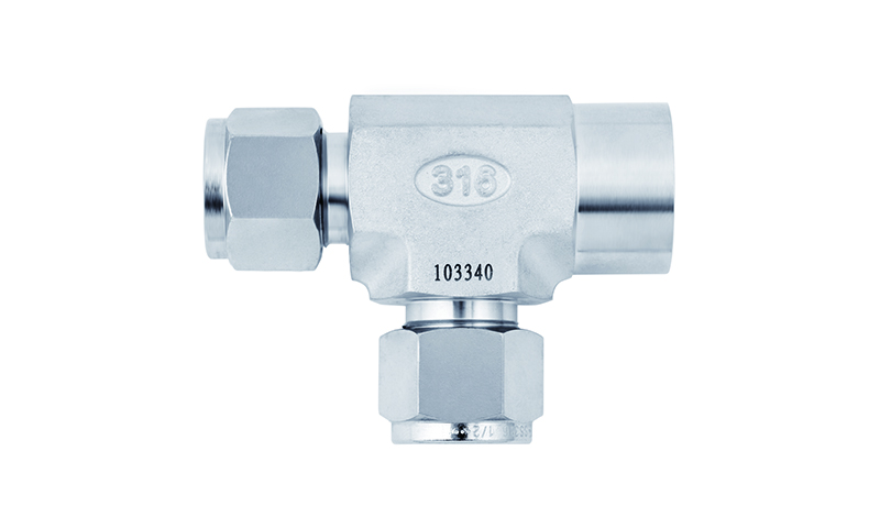 SS316L JPE 边内螺纹卡套三通10mm卡套3/8"BSPT