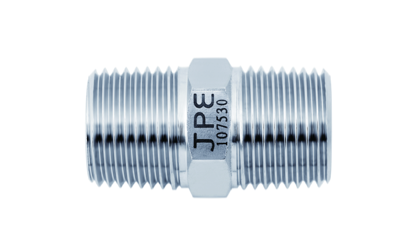SS304 JPE 六角双外螺纹1/8"BSPT