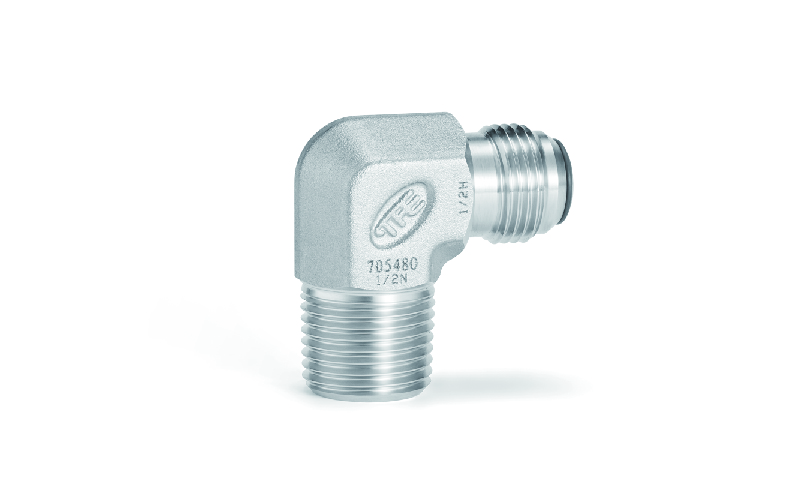 SS304 JPE JIC 37°外螺纹弯接头1/2"外螺纹BSPT*1/2"H