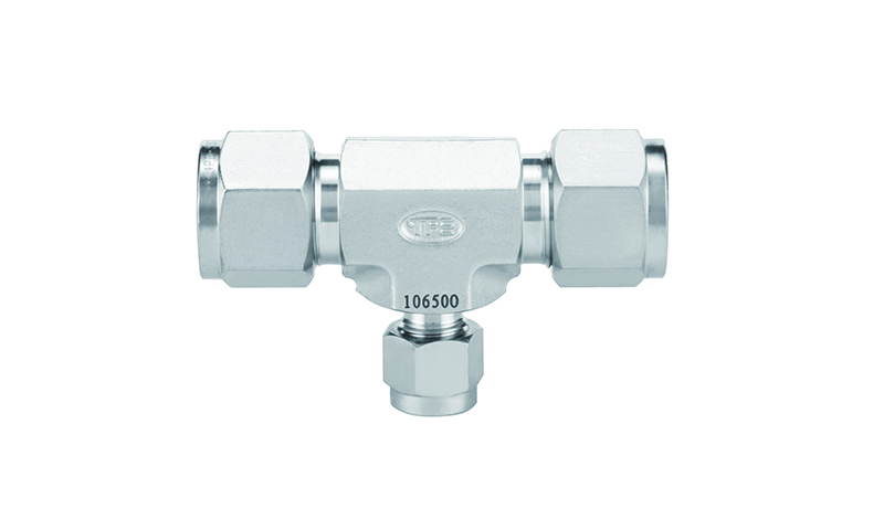 SS316L JPE 异径卡套由任三通1/2"*3/8"*1/2"