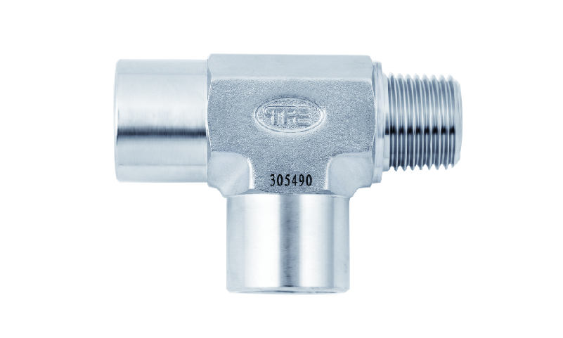 SS316L JPE 边外螺纹三通3/8"BSPT