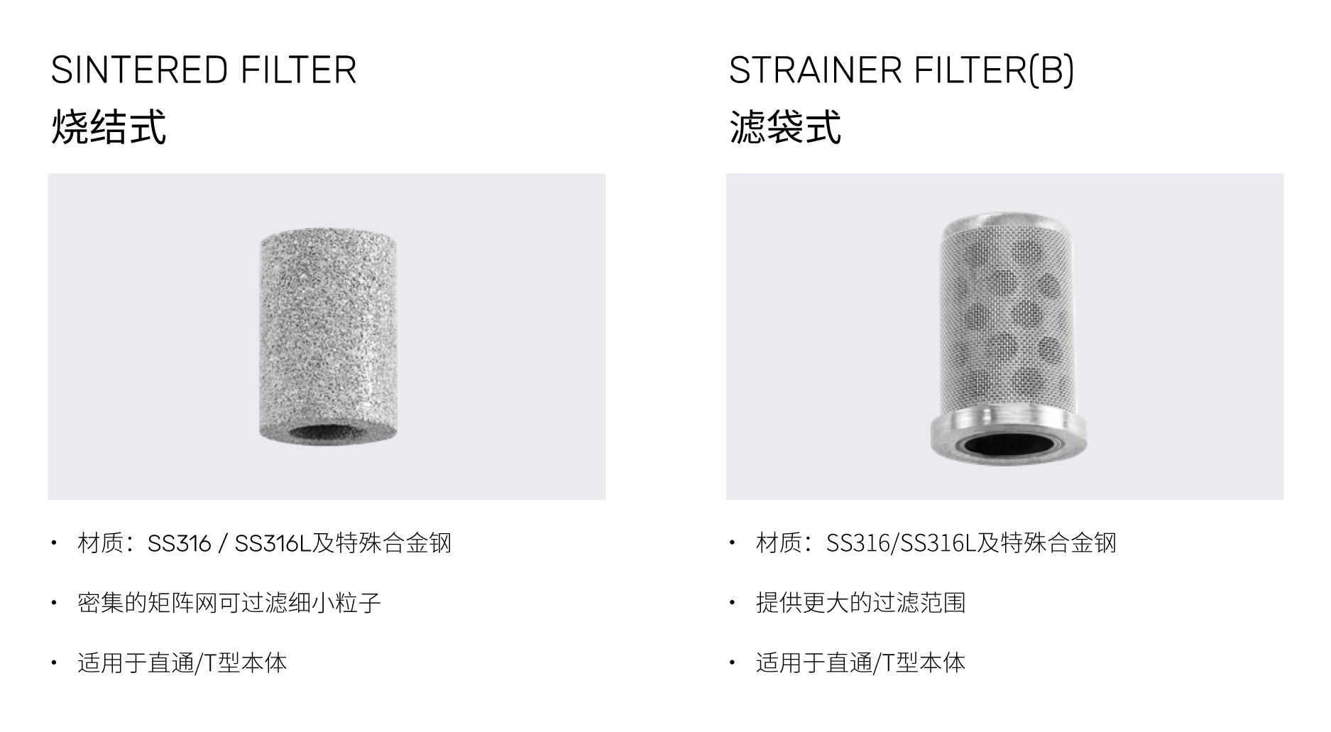 型过滤器滤芯类型对比:烧结式滤芯适合稳定过滤精度,滤袋式滤芯适合高杂质负载场景 烧结式滤芯vs滤袋式滤芯-T型过滤器滤芯类型对比